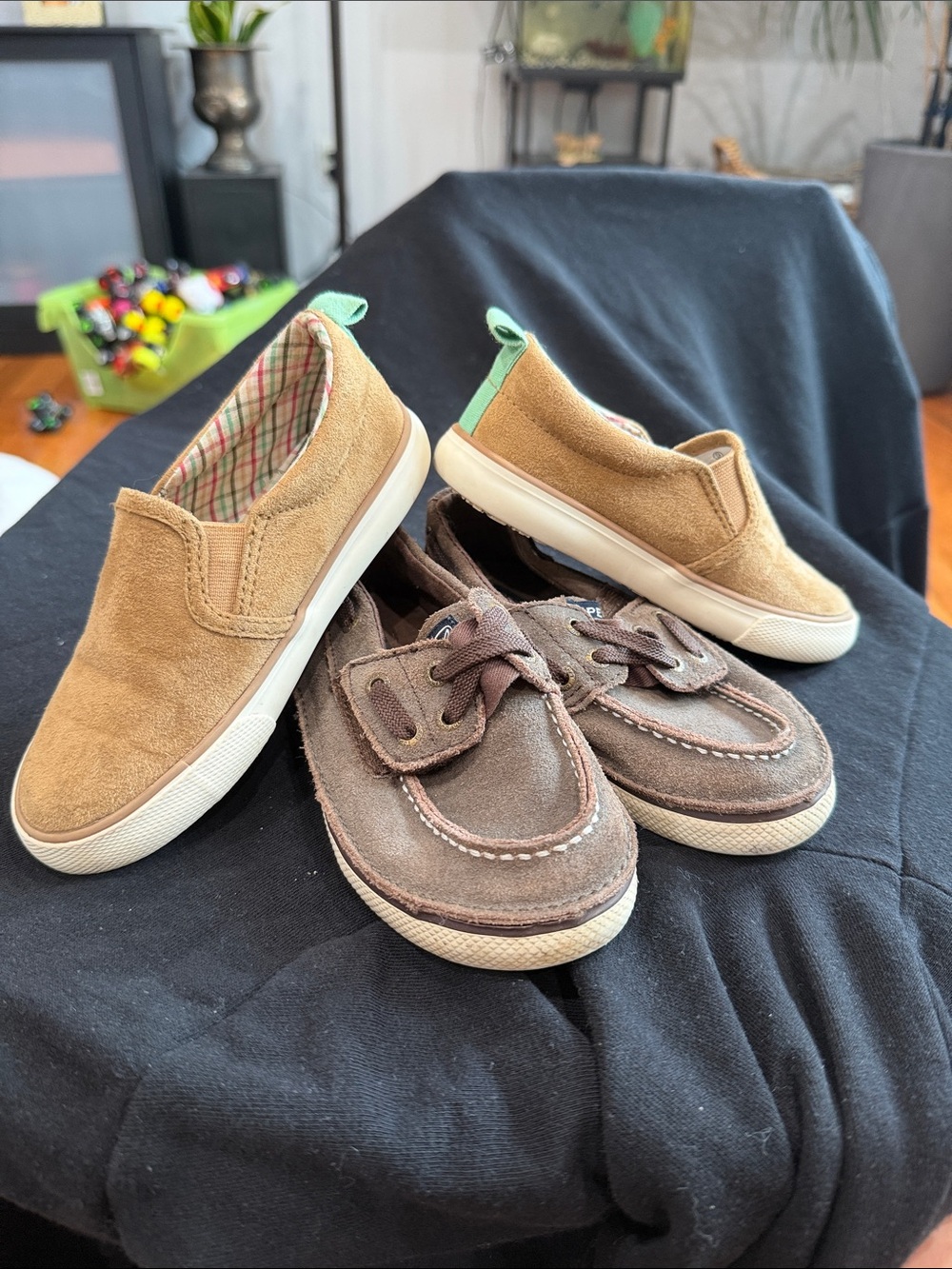 Kids Slip-On Suede Sneakers. SPERRY and cat & jack bundle